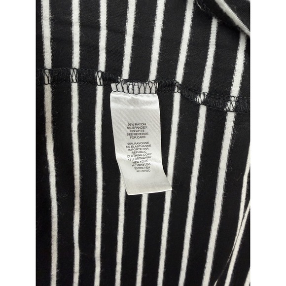 T Tahari Black &White Striped Womens Tie-Knot Front Maxi Dress L Stretch Resort - Picture 9 of 10